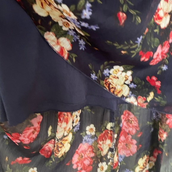 Blue Floral High Low Dress - Picture 2 of 5